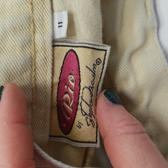 RIO Stephen Mardon SZ 11 JRS  Shorts Cream 90's Distressed High Waist Denim VTG - Picture 7 of 13